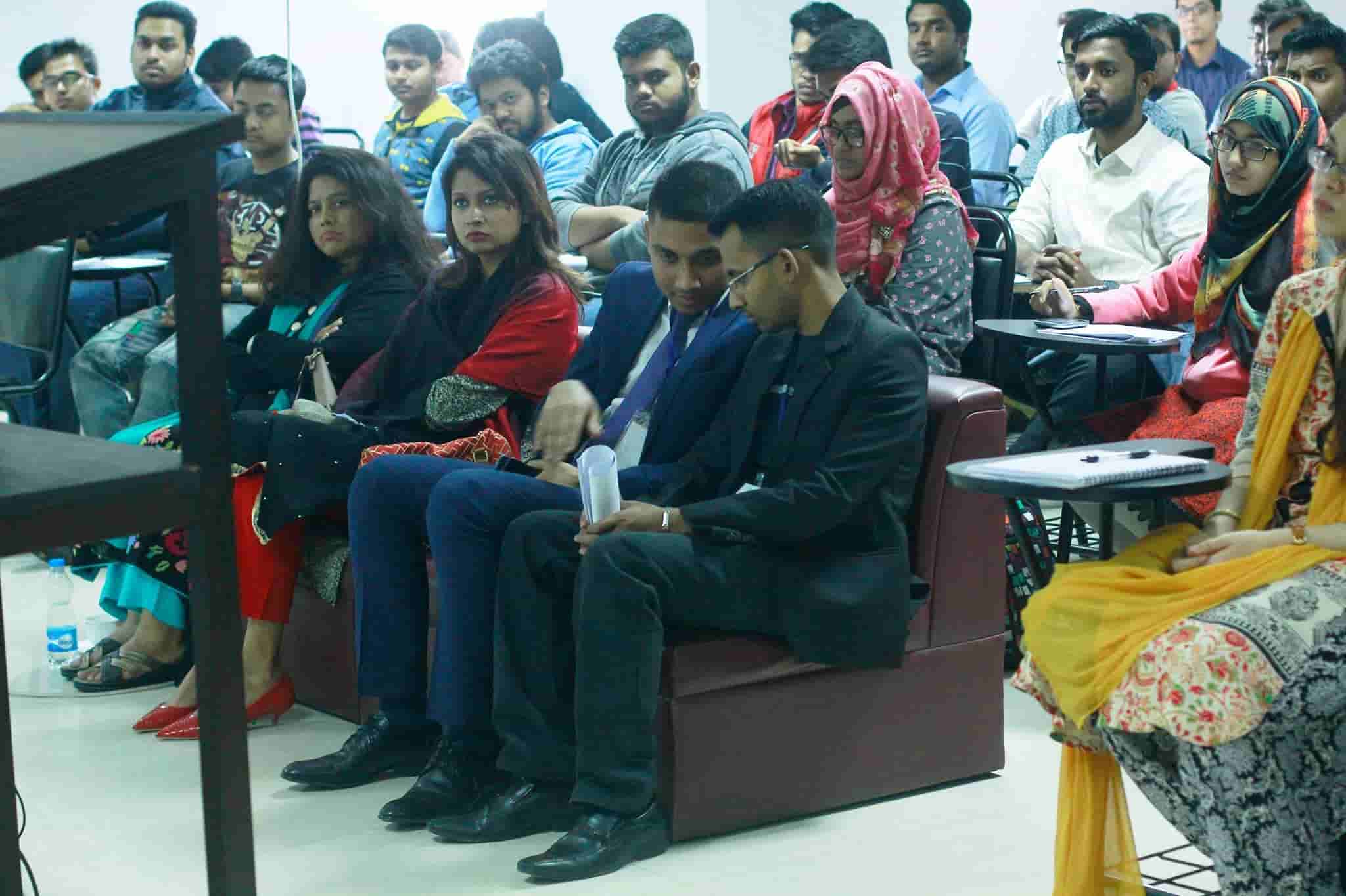 People attending seminar