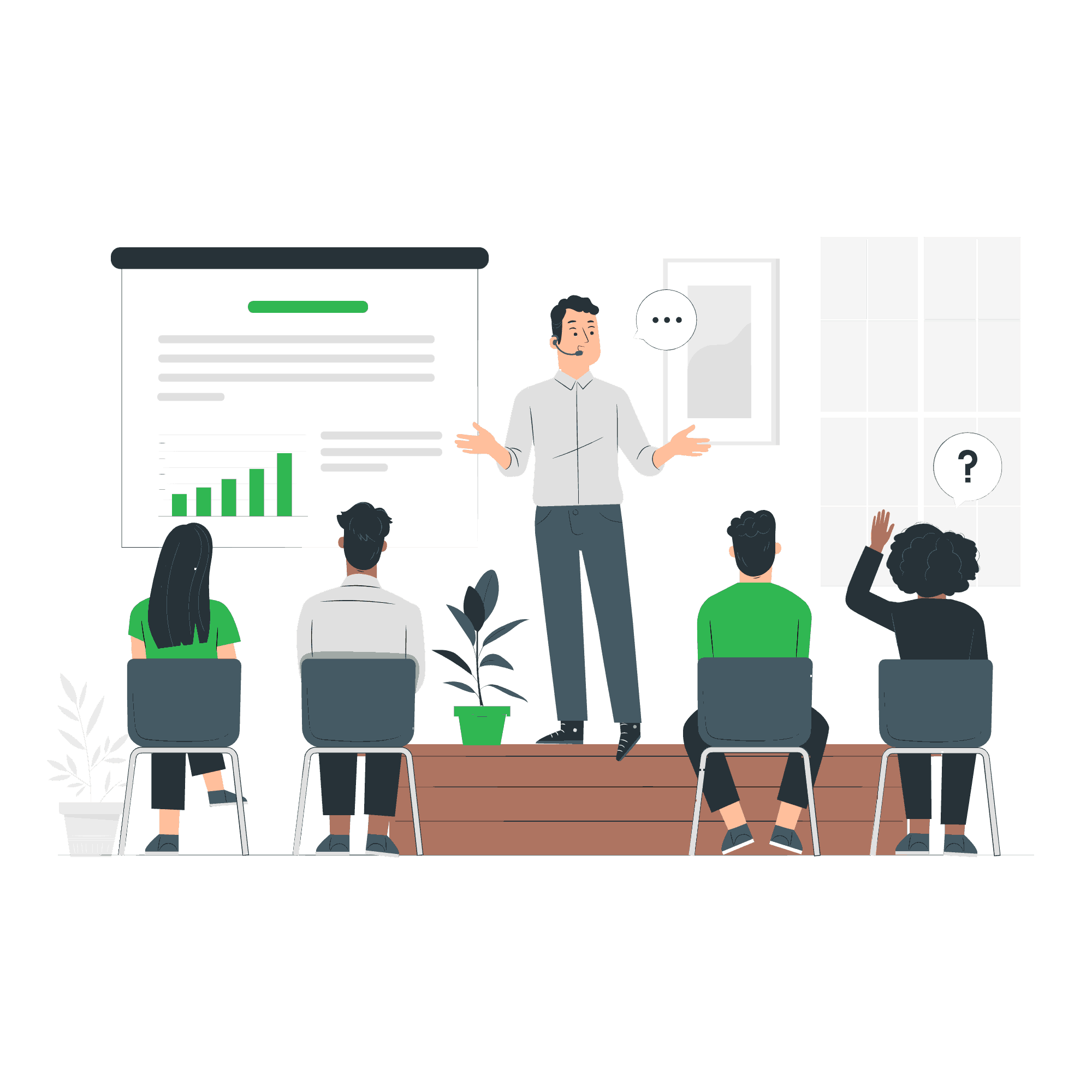 A seminar taking place